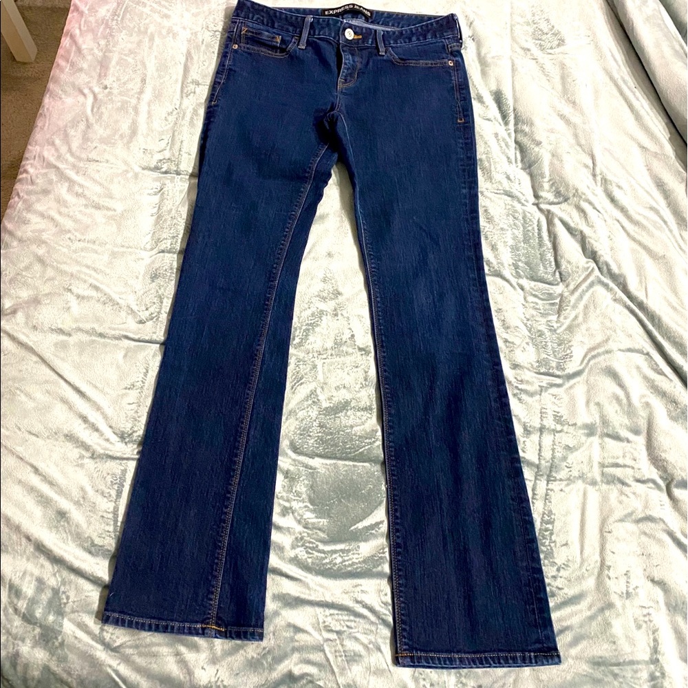 Express Barely Boot Low Rise Jeans